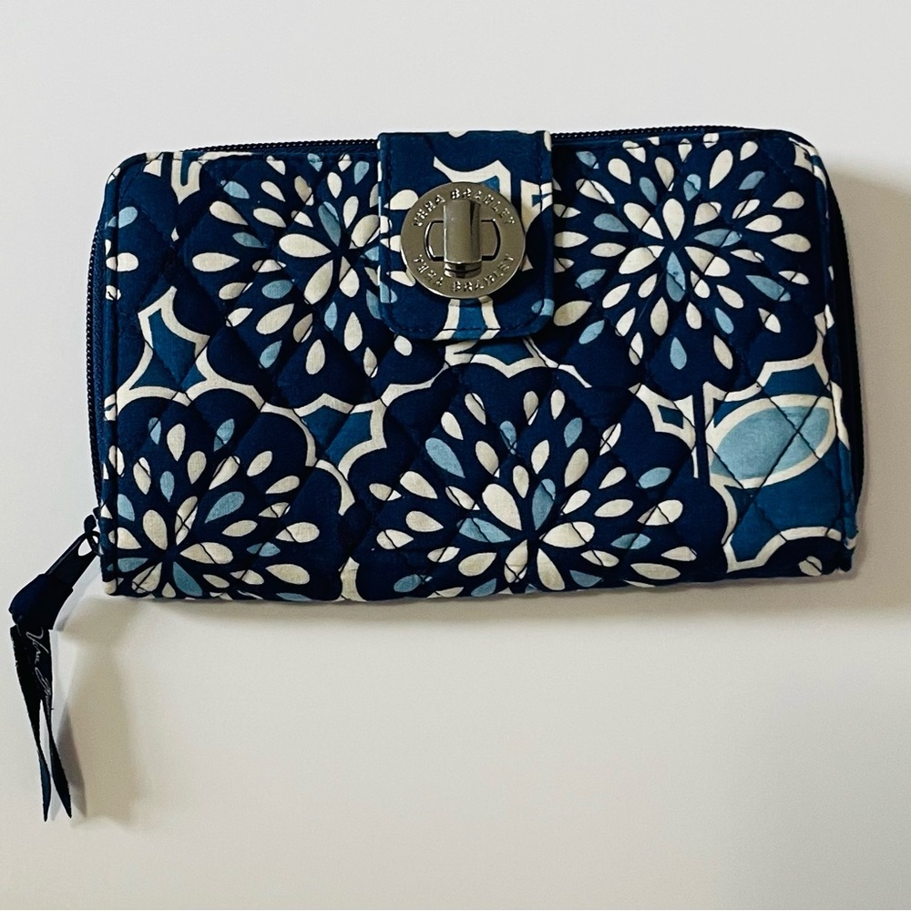 Vera Bradley Navy and White Floral Wallet